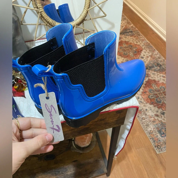 NWT 7 for All Mankind|| Dover Rain Bootie in Royal Blue Size 7 - Picture 3 of 12